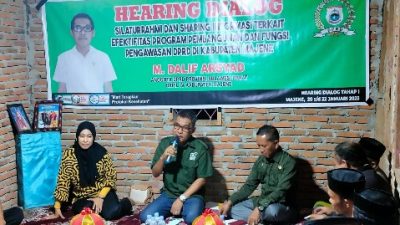 Hearing Dialog, Anggota DPRD Sulbar Dalif Arsyad Temui Warga Lingkungan Tanete