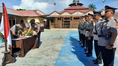 Delapan Perwira Duduki Jabatan Baru di Polres Majene