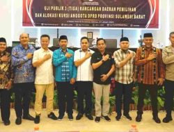 Uji Publik Tiga Rancangan Daerah Pemilihan dan Alokasi Kursi Anggota DPRD Sulbar