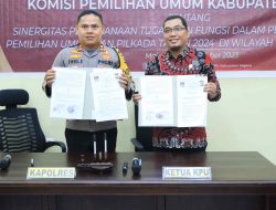 Polres Dengan KPU Majene Bersinergi Jaga Kondusifitas Pemilu dan Pilkada 2024