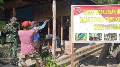 Kodim 1401/Majene Terjungkan Pasukan Rehab RTLH