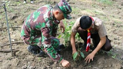 Sukseskan Program Ketahanan Pangan, Kodim 1401/Majene Gelar Tanam Pohon