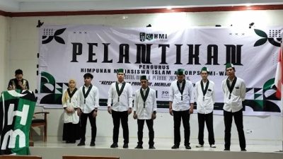 ‎Aslan Resmi Dilantik Nahkoda Baru HMI Cabang Majene
