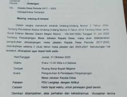 Besok, Bupati Majene Kukuhkan 10 Mantan Kades: Perpanjangan Jabatan Dua Tahun