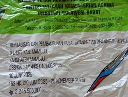 Proyek Revitalisasi PLHUT Mamuju Molor, Progres Dipertanyakan Meski Kontrak Sudah Diaddendum