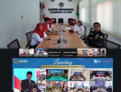 KANTAH MAJENE IKUTI LAUNCHING TRANSFORMASI LAYANAN DAN ORGANISASI ATR/BPN DALAM MOMENTUM HUT RI KE 81