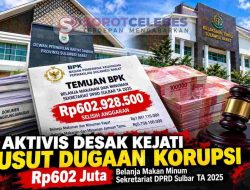 Aktivis Desak Kejati Usut Dugaan Korupsi Rp602 Juta Belanja Makan Minum Sekretariat DPRD Sulbar TA 2025