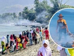 Warga dan Pelajar Bersihkan Pantai Desa Tinambung, Adriansyah: Menjaga Lingkungan Tanggung Jawab Bersama
